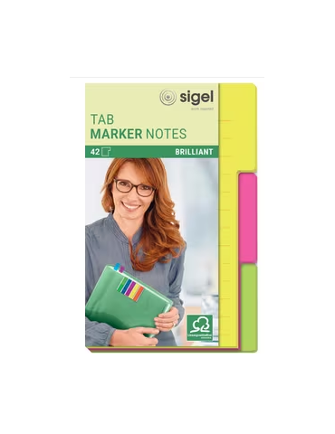 index repositionnable notes Sigel 3 couleurs 42 sheets