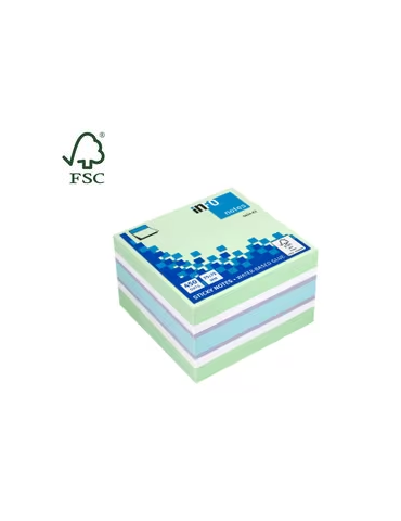Info Notes 75x75mm assorti kleuren blok a 450 vel