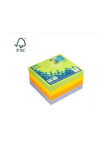 Info notes 75x75mm assorti spring bloc de 400 flles