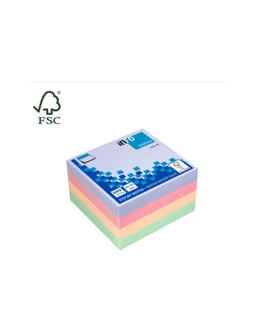 Info Notes 75x75mm assorti harmony blok a 400 vel