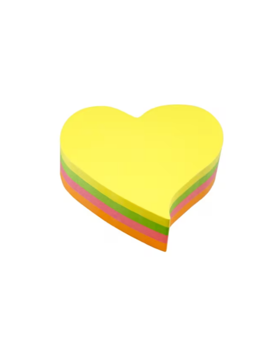 Info shaped sticky notes 68x68 'hart' assorti 200 vel
