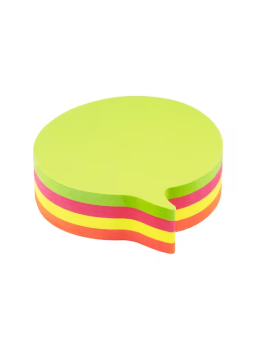 Info shaped sticky notes 70x70 tekstballon assorti 200 vel