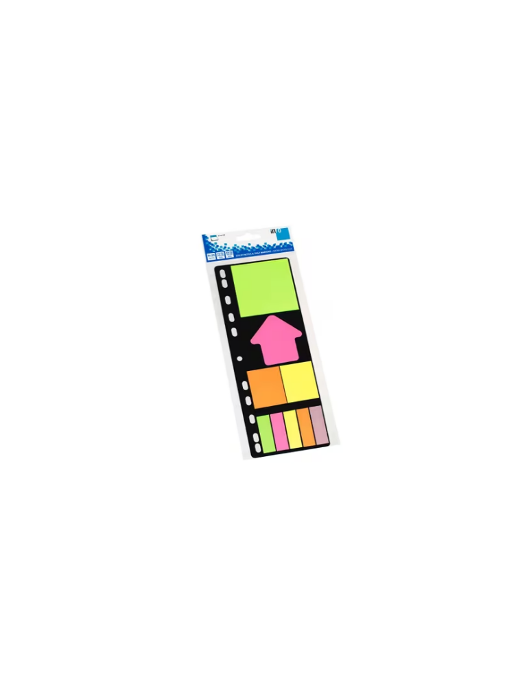 Info sticky notes sur carte en différentes tailles / couleurs