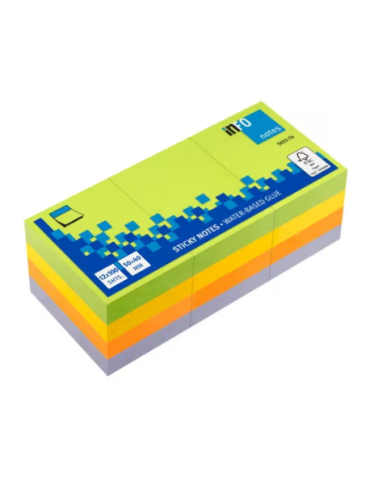Info Notes 50x40mm assorti spring pak a 12 blok