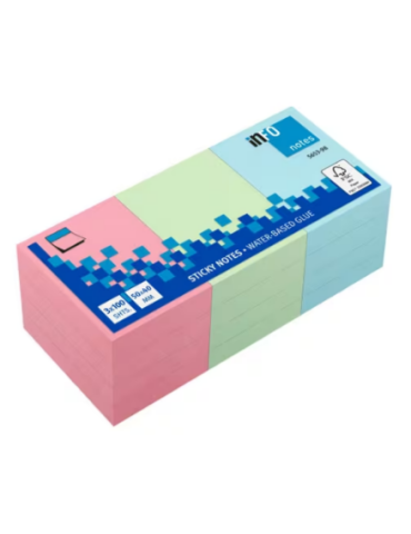 Info Notes 50x40mm assorti pastel pak a 12 blok