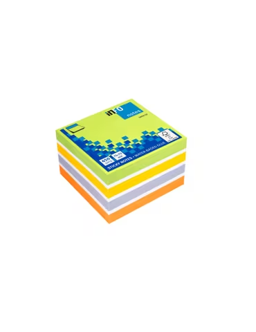 Info Notes 75x75mm assorti Color Mix bloc 450 feuilles