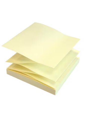 Info notes 75x75mm Z-Notes, geel, recycled, doos met 12 bloks a 100 ve
