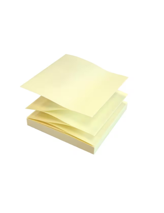 Info notes 75x75mm Z-Notes, geel, recycled, doos met 12 bloks a 100 ve