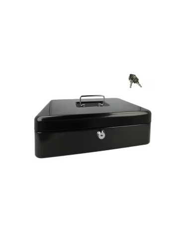 Coffret à monnaie Westcott 301x242x91mm noir, insert en plastique avec