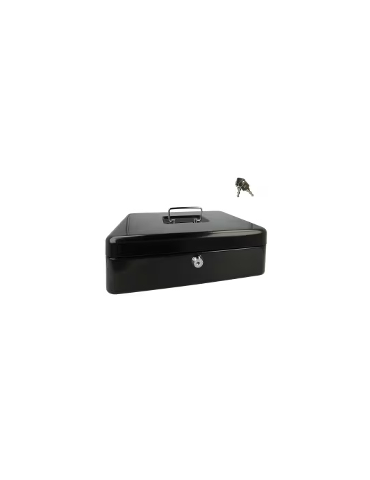 Coffret à monnaie Westcott 301x242x91mm noir, insert en plastique avec