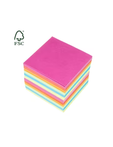 Memokubus inhoud Kangaro 9x9x9cm krimp à 700 vel assorti kleuren