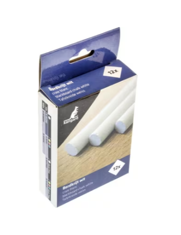 Bordkrijt Kangaro wit 12 stuks