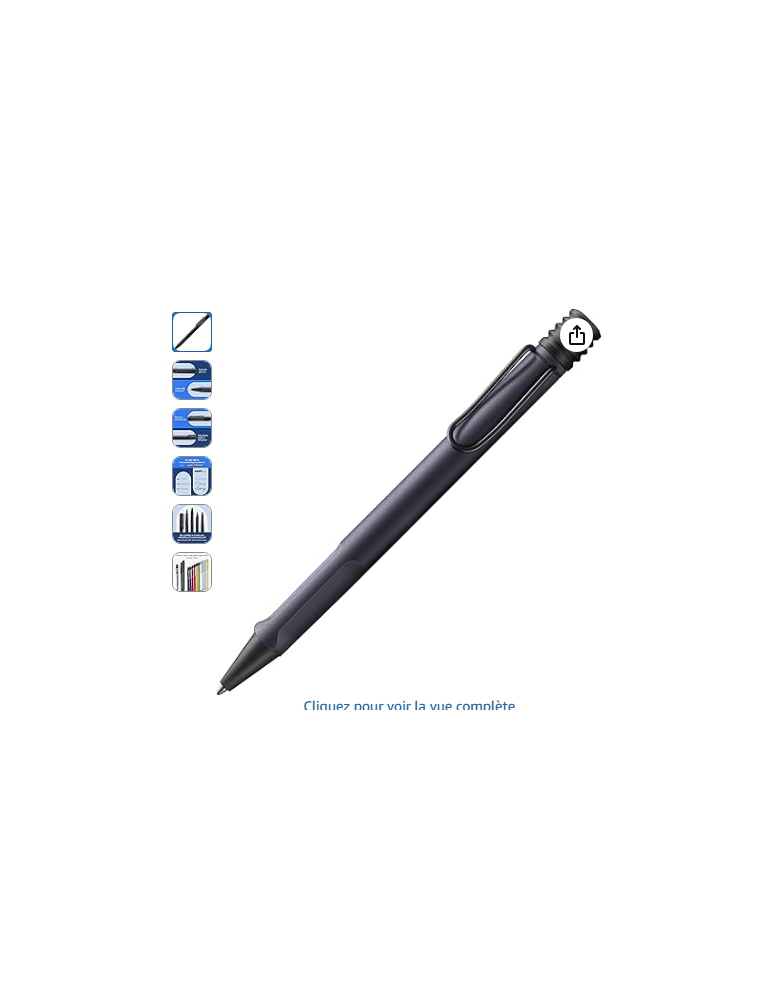 Stylo bille LAMY safari acier noir mat