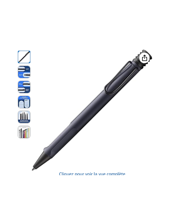 Stylo bille LAMY safari acier noir mat