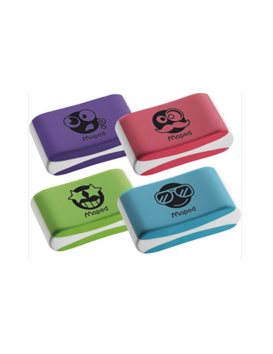 Gomme  ESSENTIALS SOFT COLOR MINI, coloris PASTELS assortis, en displa