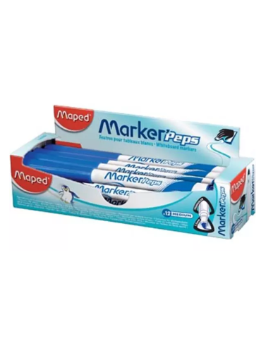 MARKER'PEPS whitebordviltstiften blauw - in doosje