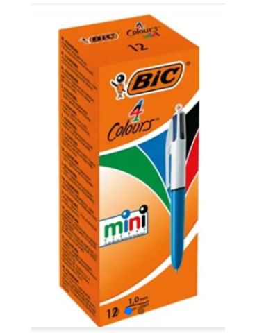 Box 12 BIC® 4 Colours® Mini : assortie