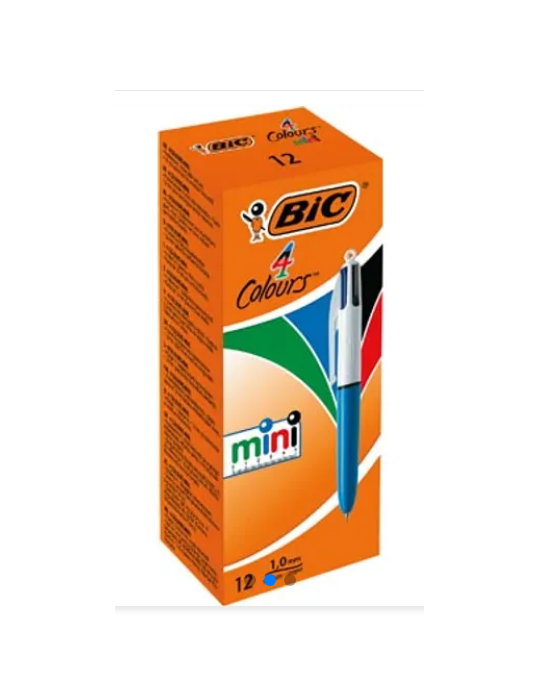 Box 12 BIC® 4 Colours® Mini : assortie
