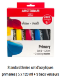 Amsterdam Standard Series acrylverf primaire set | 5 x 120 ml + 3 dose