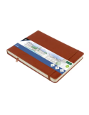 Carnet de croquis Kangaro A5 landscape Cognac PU HC 80 feuilles papier