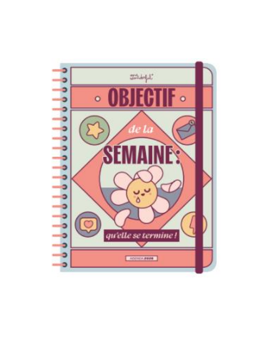 Agenda Wonder petit format 2026 Semainier - Objectif de la semaine : q