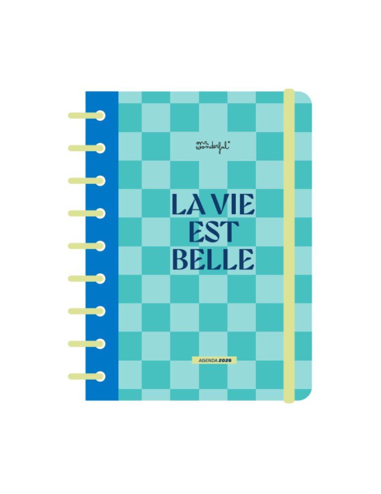Basic diary 2026 Week view with special rings - La vie est belle