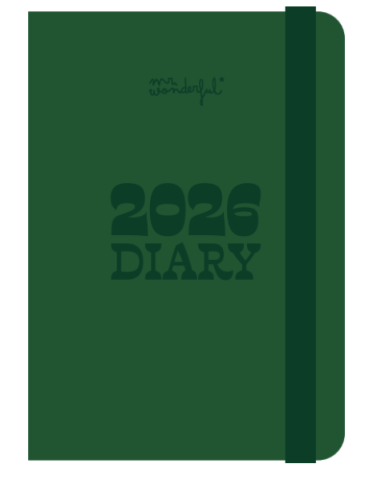 Pocket  diary 2026 Week view small - Green
