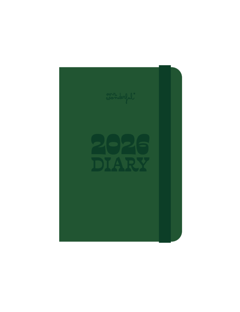 Pocket  diary 2026 Week view small - Green