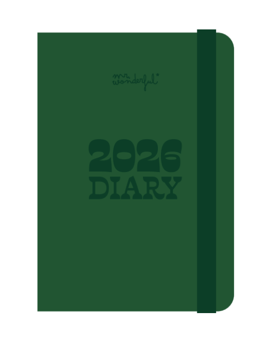 Pocket  diary 2026 Week view small - Green