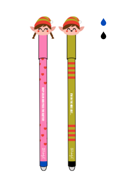 Set de 2 stylos effaçables Bo-Bo - Elf and she-elf