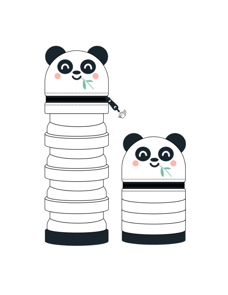Trousse extensible en silicone - Panda