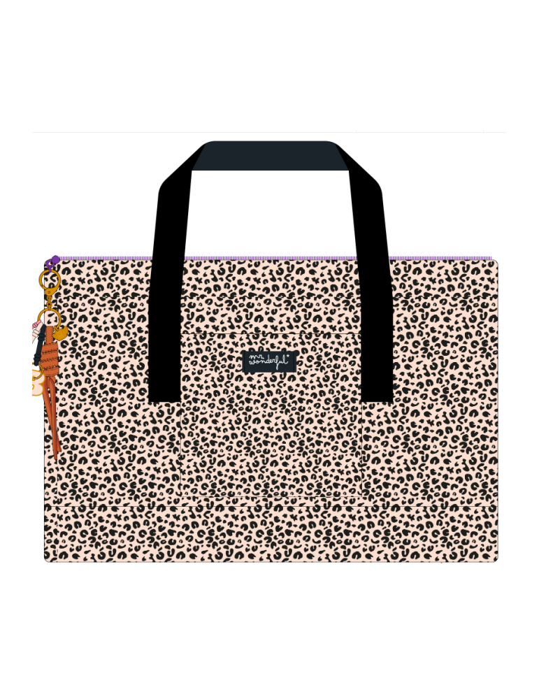 Tote bag - Animal print polka dots