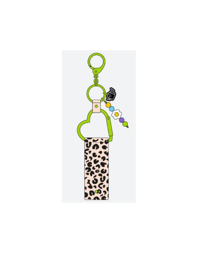 Porte-clés avec pendentifs - Animal print polka dots