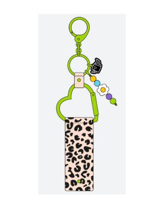 Porte-clés avec pendentifs - Animal print polka dots