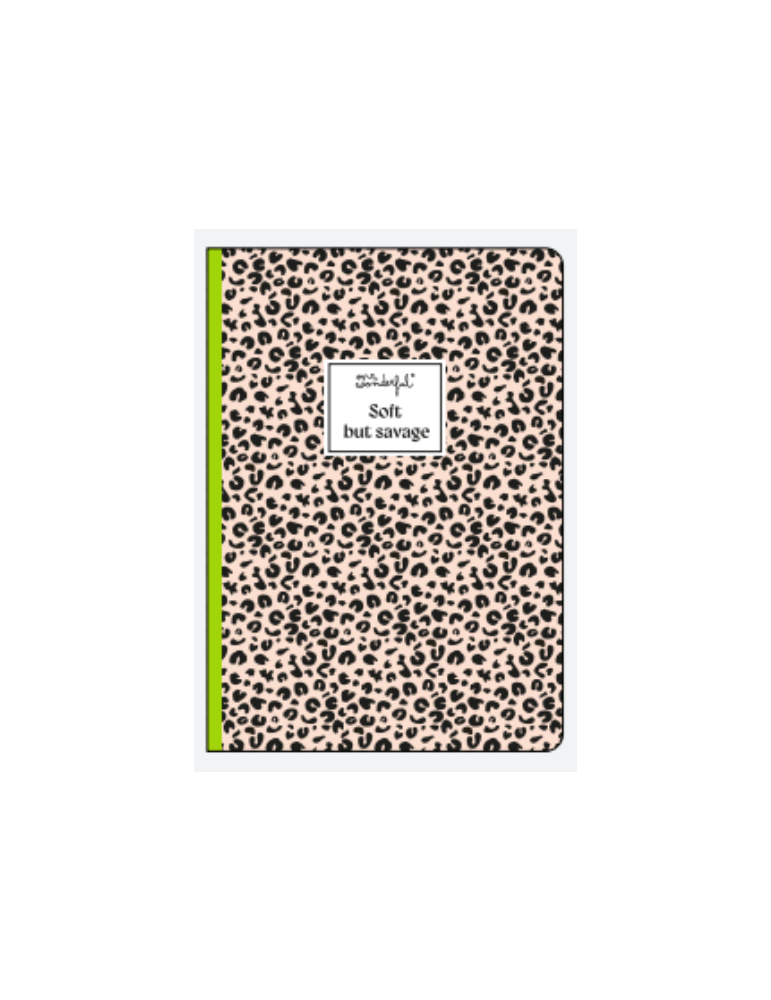 Carnet A5 imprimé animal à pois - Soft but savage