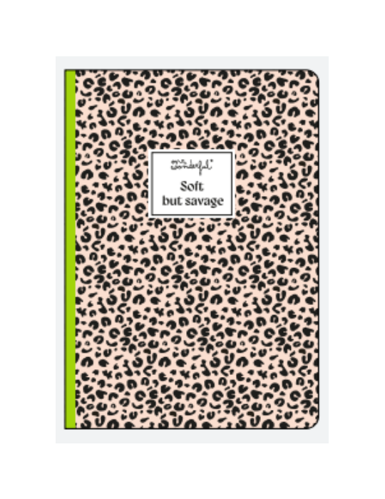 Carnet A5 imprimé animal à pois - Soft but savage