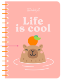 Carnet A5 3D squishy capybara - Life is cool
