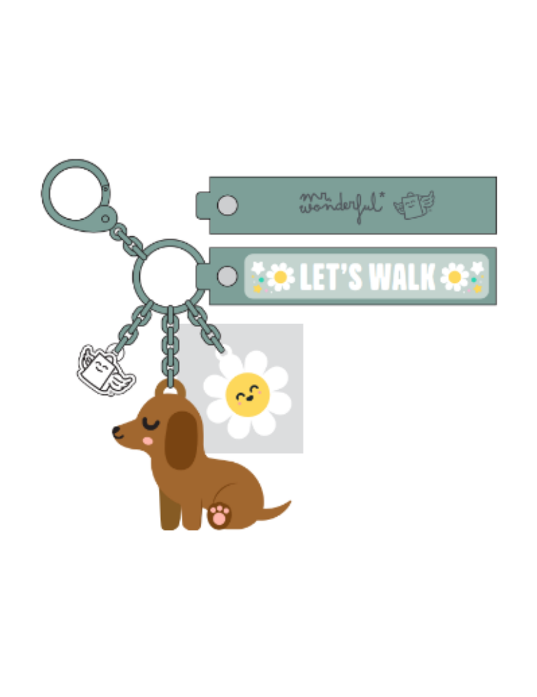 Porte-clés avec pendentif Teckel - Let’s walk