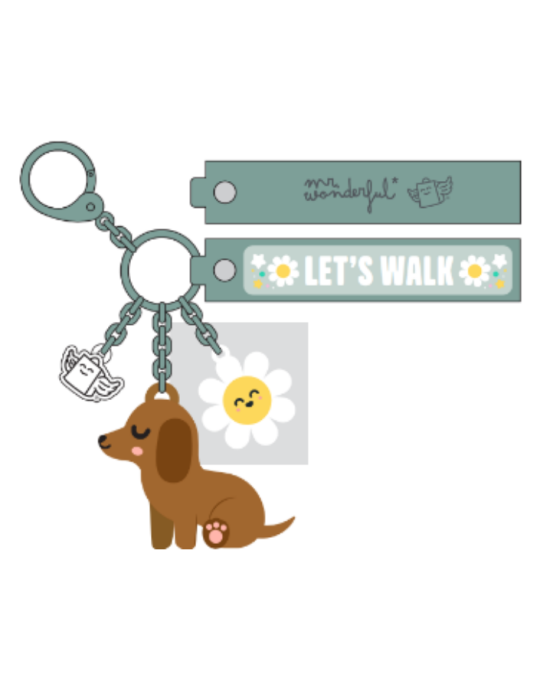 Porte-clés avec pendentif Teckel - Let’s walk