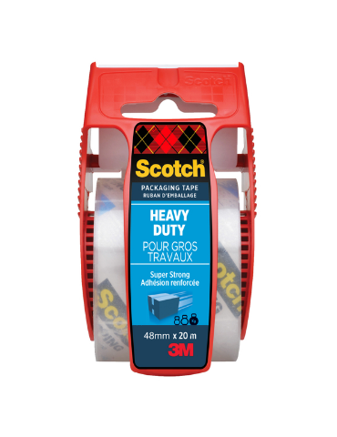 Ruban d'Emballage Scotch® - Extra Résistant - Sur dévidoir - Transpare