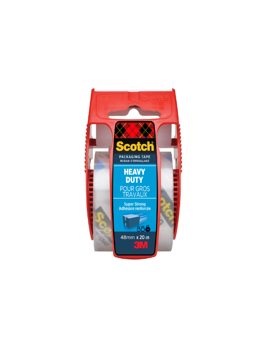 Ruban d'Emballage Scotch® - Extra Résistant - Sur dévidoir - Transpare
