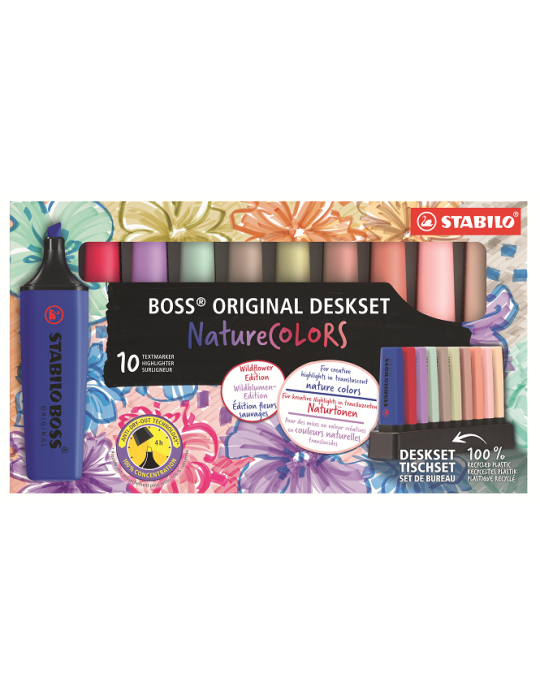STABILO BOSS NatureCOLORS+Wildflowers deskset 10 pcs